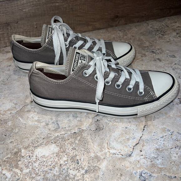 Converse Chuck Taylor All Star Sz 7W 5M Gray Canvas Low Top Shoes Sneaker Unisex - Picture 3 of 14